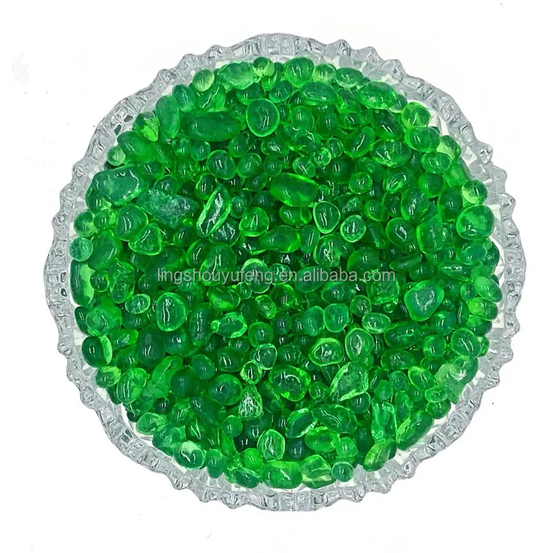 Crystal glass beads for decoration colored glass rocks good quality glass beads