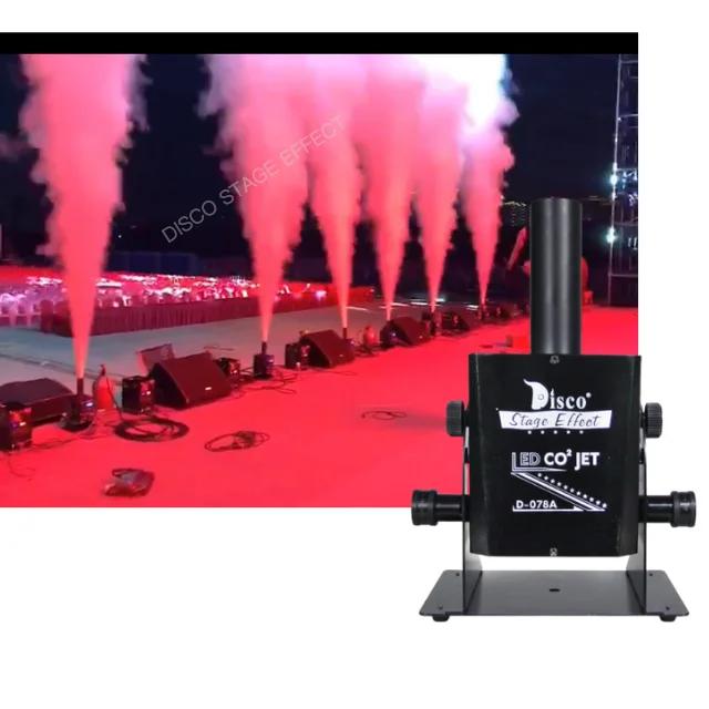 Wedding stage show wireless led maquina co2 jet spray machine with led