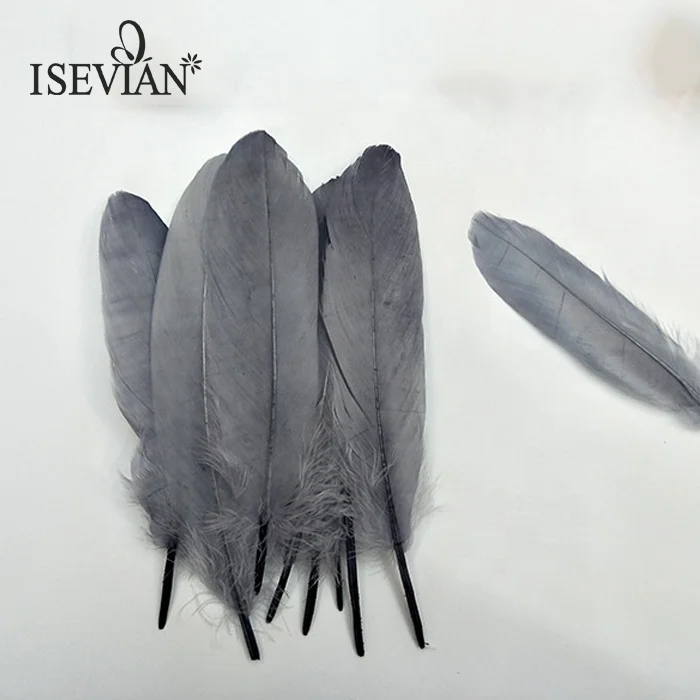  ISEVIAN белое большое гусиное перо окрашенное натуральное для