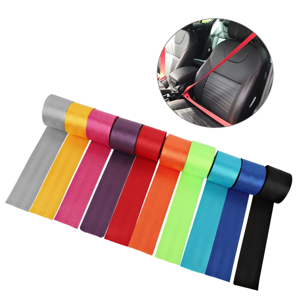 Hot sale High Quality Resilient Color fabric Strap Car Safety Belts Racing Seat Belt pregnancy safety belt for Universal car