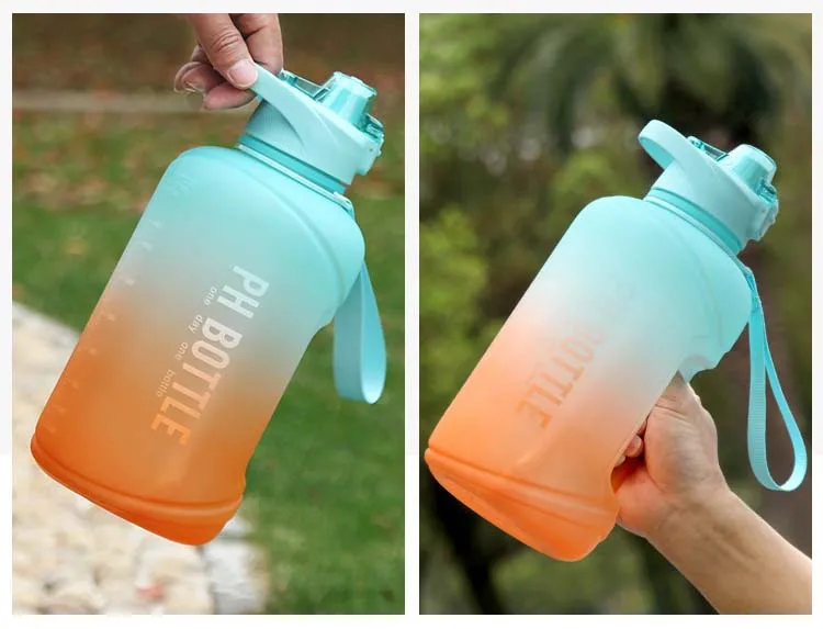 2.5L large capacity Water Bottle Sport Drink Gym Half Gallon Water Jug Bottle with handle
