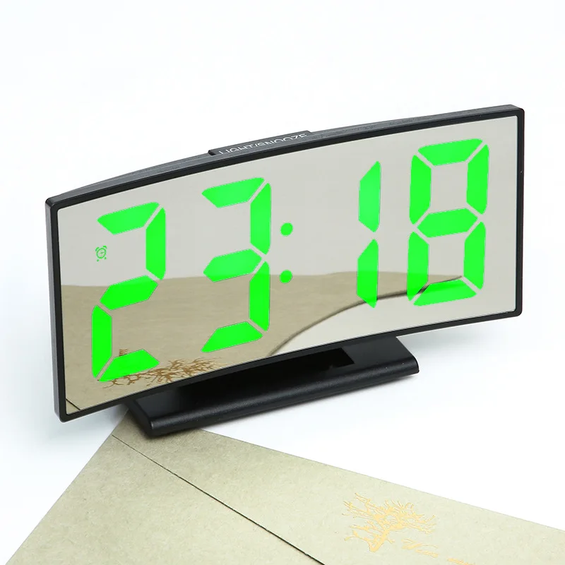 KH-CL015 Electronic Desktop Digital Alarm LED Clock for Bedroom with Temperature Display
