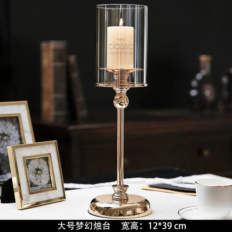 OEM LOGO Eagle metal crafts light luxury nordic home decoration dining table living room hotel wedding decoration candle holder