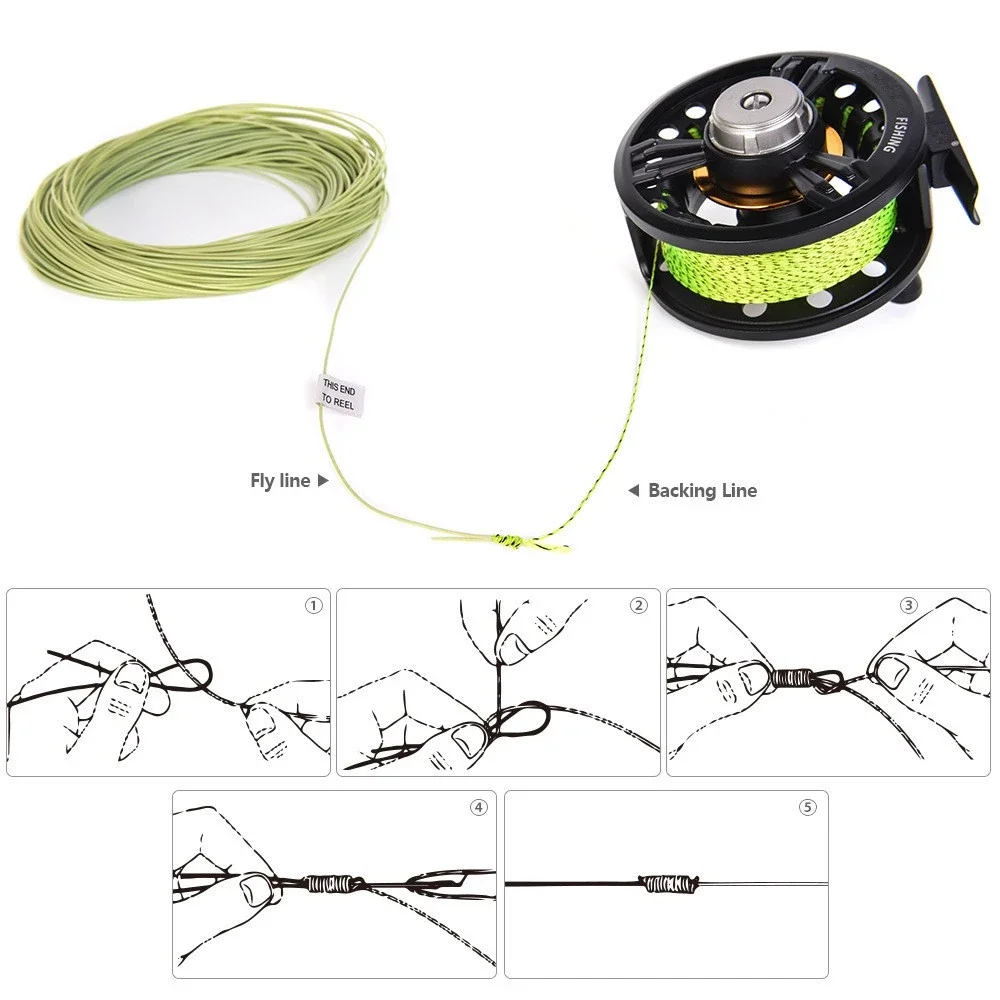 WF 2/3/4/5/6/7/8/9F 100FT Fly Line Weight Forward Floating Nylon Fly Fishing Line