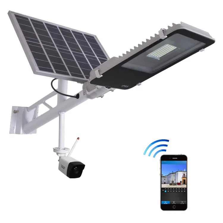 Sunmaster 200W 400W Radar Sensor Induction Waterproof Explosion Proof Solar Panel 60W Led Solar Street Light With Camera