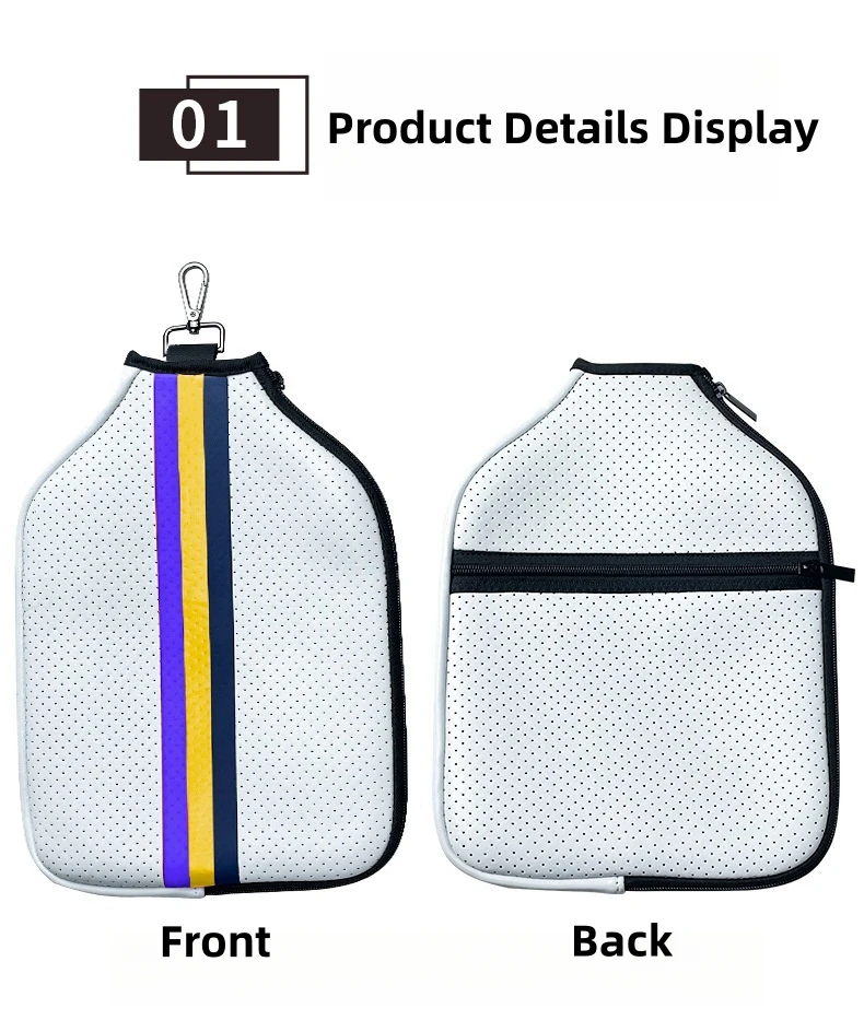 Custom Logo Leopard Print Neoprene Pickleball Accessories Pickleball Paddle Racket Case Sleeve Cover Bags