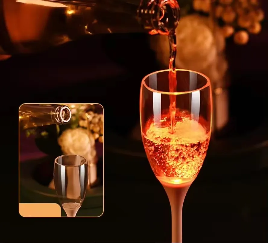 Food Grade Luminous Wine Cup Neon Party Atmosphere LED Light Unique New Gift Water Sensing Cup MOQ 100pcs for Toys