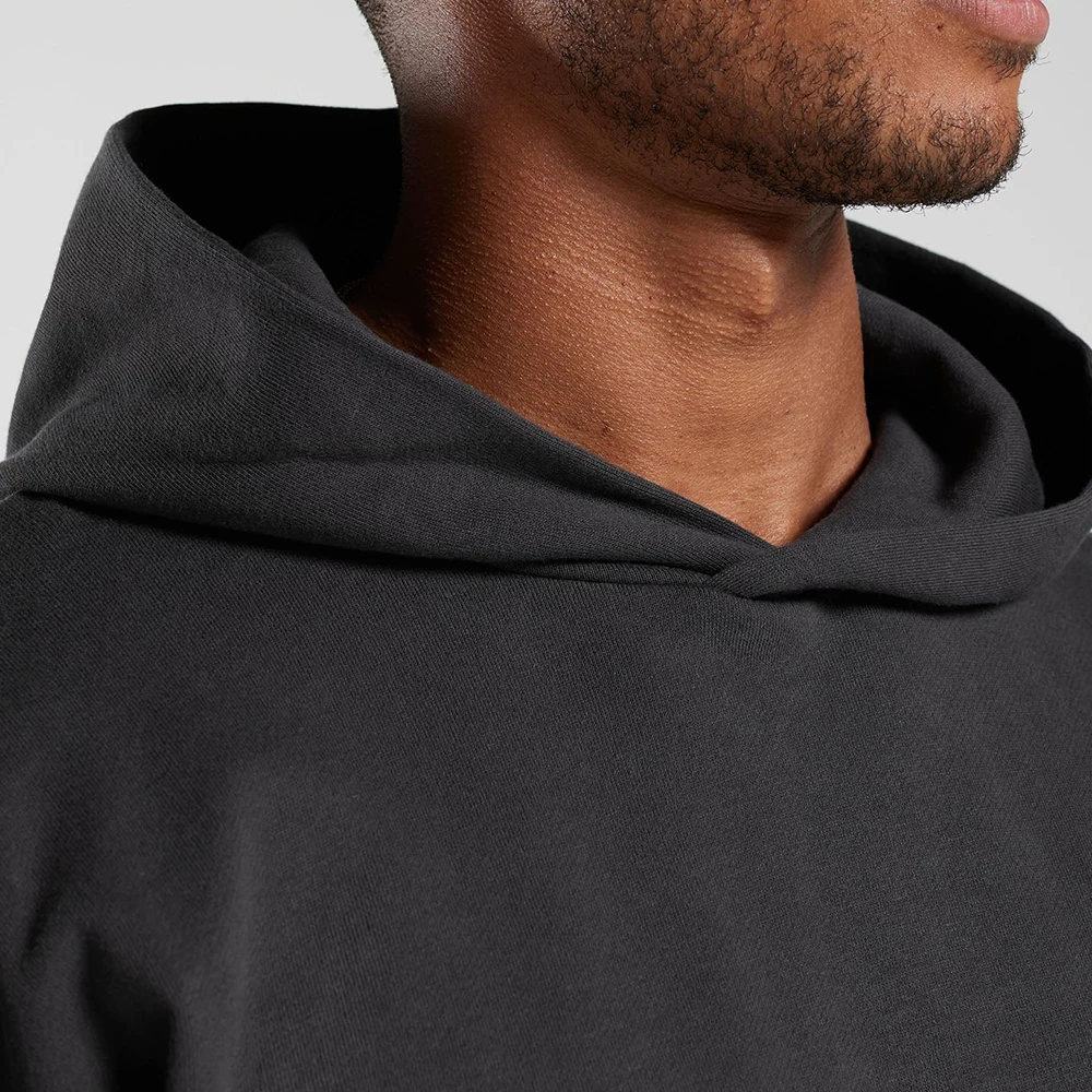 Custom High Quality Casual Hooded Mans Hoodie Letter Logo Double Line Chest Style Sweater Men Loose Hoodies