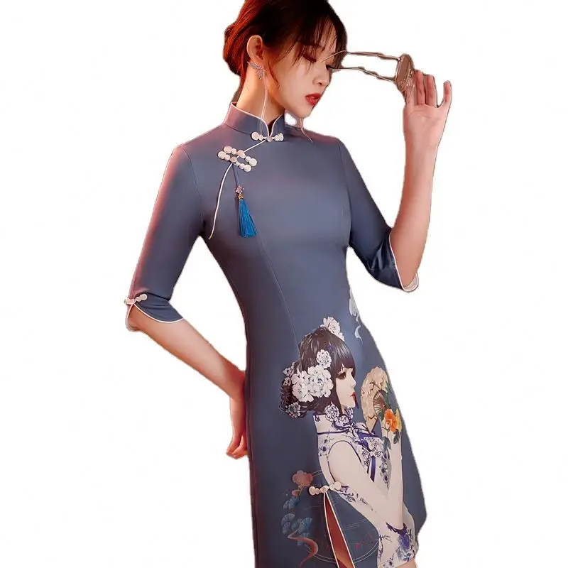Китайский женский костюм Cheongsam для молодых девушек