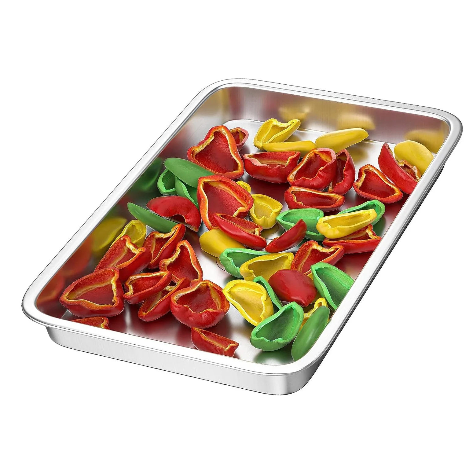 Latest New 3 In 1 Stainless Steel Grill Basket Set Serving Tray for Fish and Vegetable