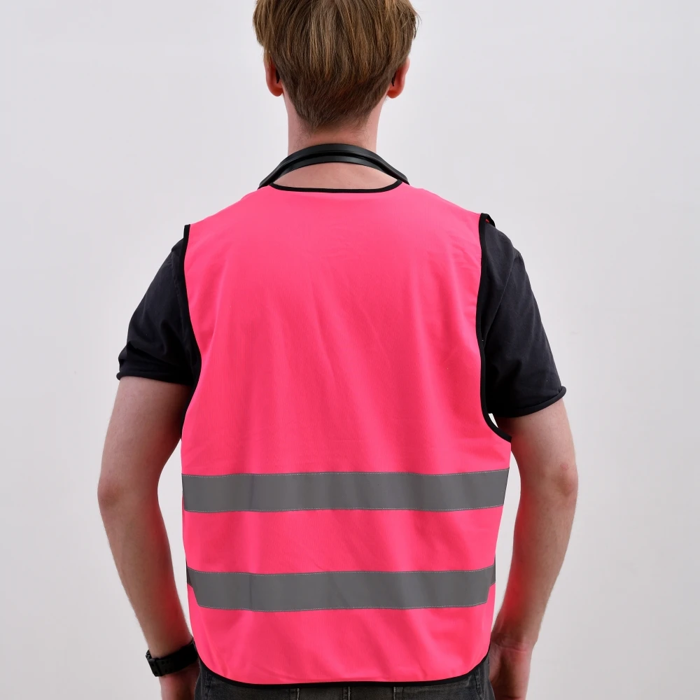 High Visibility Safety Vest pink Hi Vis Security Vest EN471 with logo Printing 100% Polyester OEM  Gilet De Securite Enfants