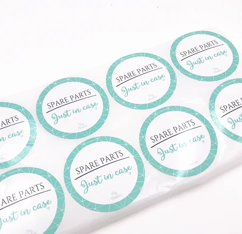 
Wholesale Custom Printing Label Sticker Round Self Adhesive Vinyl Stickers Silver Gold Foil Stamping Sticker For Nail Beauty 