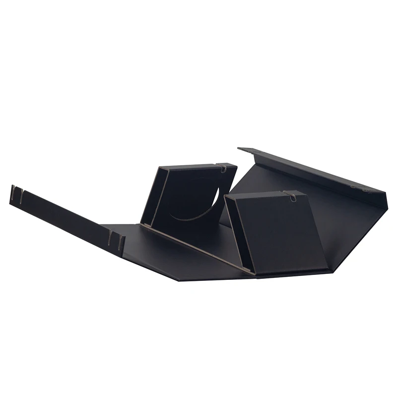 Luxury Magnetic Wine Paper Wine Box For Whisky Packaging Gift Box With Silk Ribbon Handle