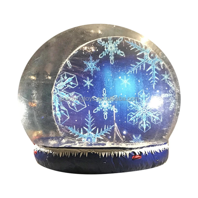 Outdoor Giant Christmas Inflatable Snow Globe With Background,Christmas Advertising Inflatables For Rent