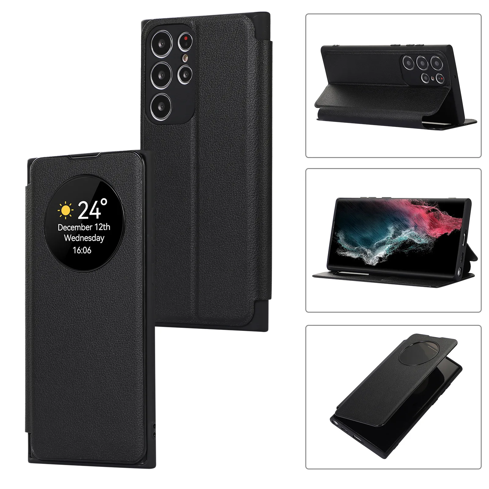 Wallet Leather Case For Samsung Galaxy S23 S22 S21 Plus Ultra FE Back Flip Shockproof Card Slot Holder Phone Cases