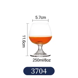 Hot vodka brandy frosted wine glass and brandy whisky glass goblet