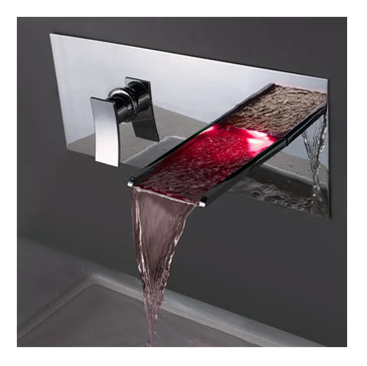 New Design Electric Smart Water Taps Sensitive Gradient Light LED Faucet For Bathroom Vessel Wash Basin Sinks Factory Wholesale