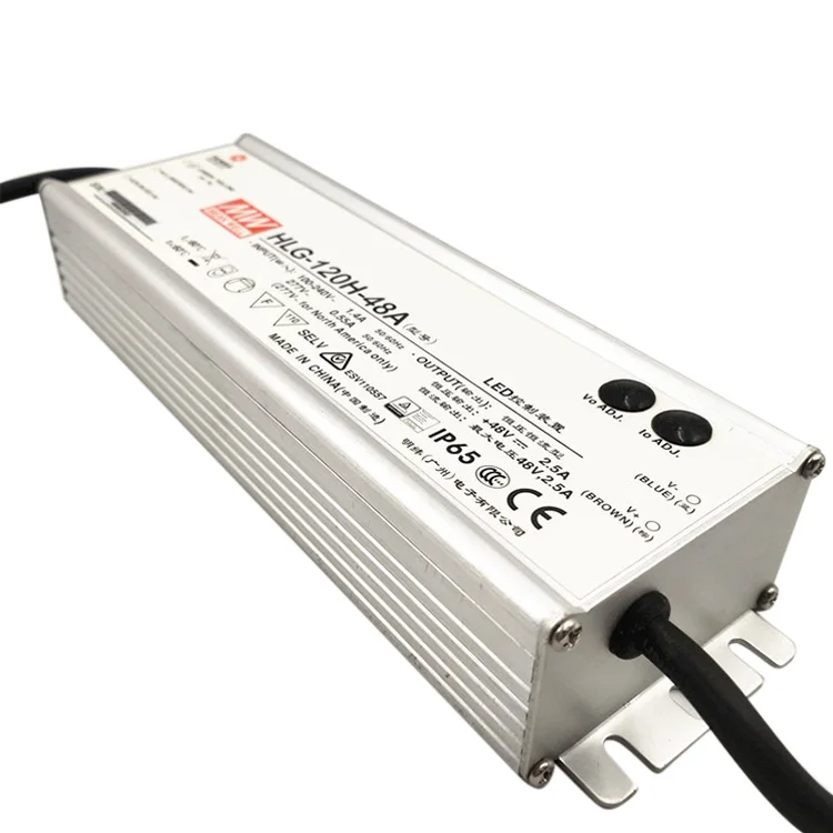 MeanWell HLG-120H Series 120W LEd 48V Single Output Power Supply Led Driver For Led Grow Light
