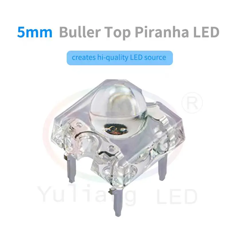 YLL супер поток 0 04 Вт SMD СВЕТОДИОД 5 мм пуля верхняя высокая яркость небольшой угол 15 градусов желтый красный Пиранья для автомобильного освещения