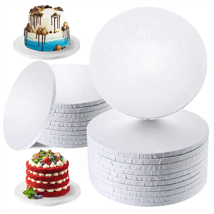 Hot Sale Customized Thick Cake Board Food Grade Cake White Circle Cardboard Base
