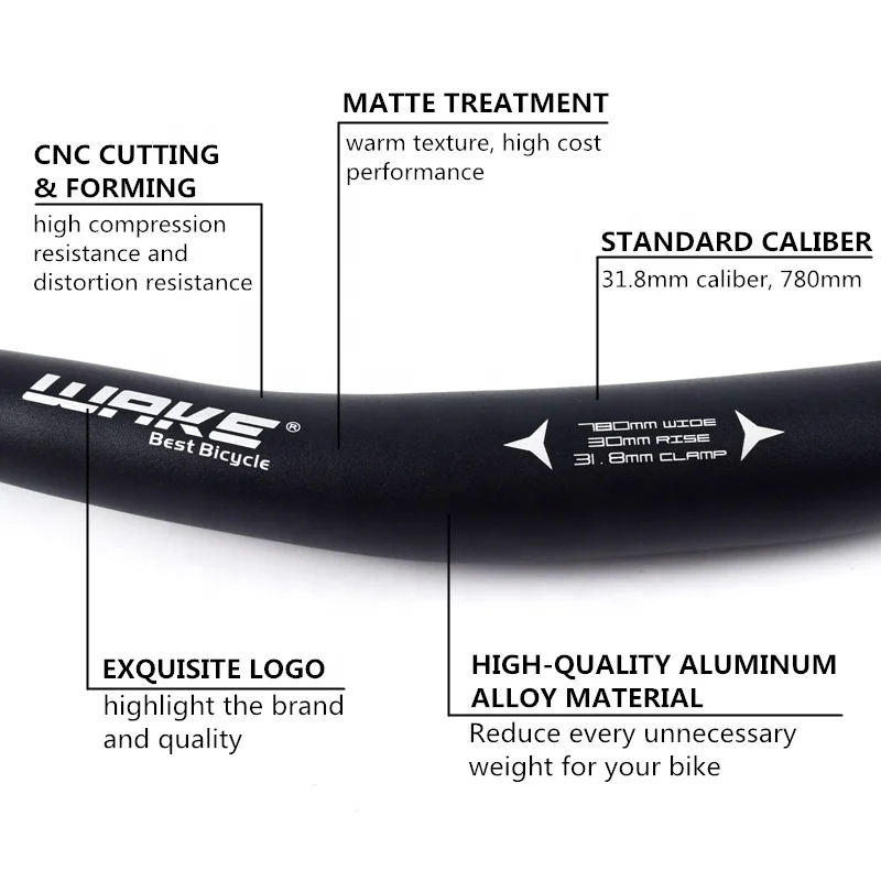 Aluminum Mountain Bike Handlebars 720 Bicycle Handlebar Riser Bar 31.8mm For Bikes