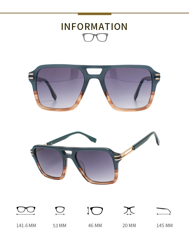 Omelle Online Wholesale Marketplace Custom Fashion Polarized Eyewear Luxury Prescription Sunglasses for Men