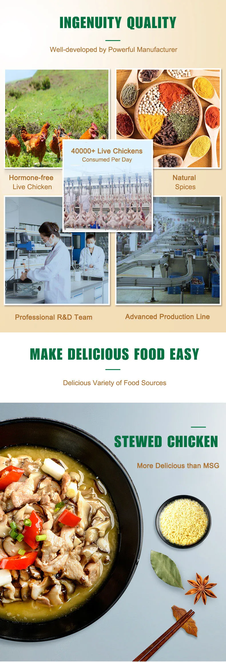 
Factory direct price chicken meat soup base powder for wholesale 