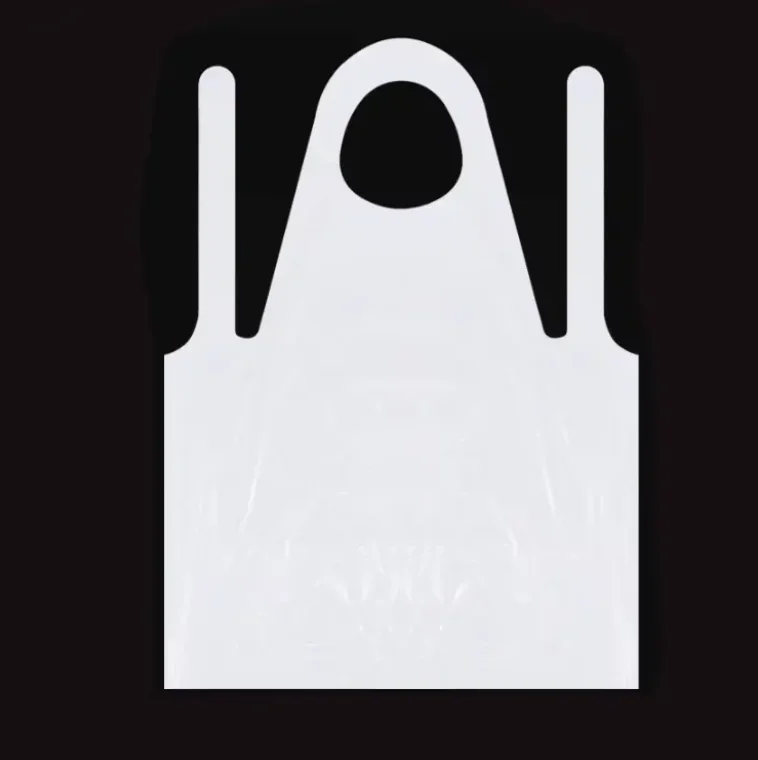 Высококачественные одноразовые без рукавов водонепроницаемые Прозрачные бытовые фартуки 20mic пластиковый фартук в рулоне