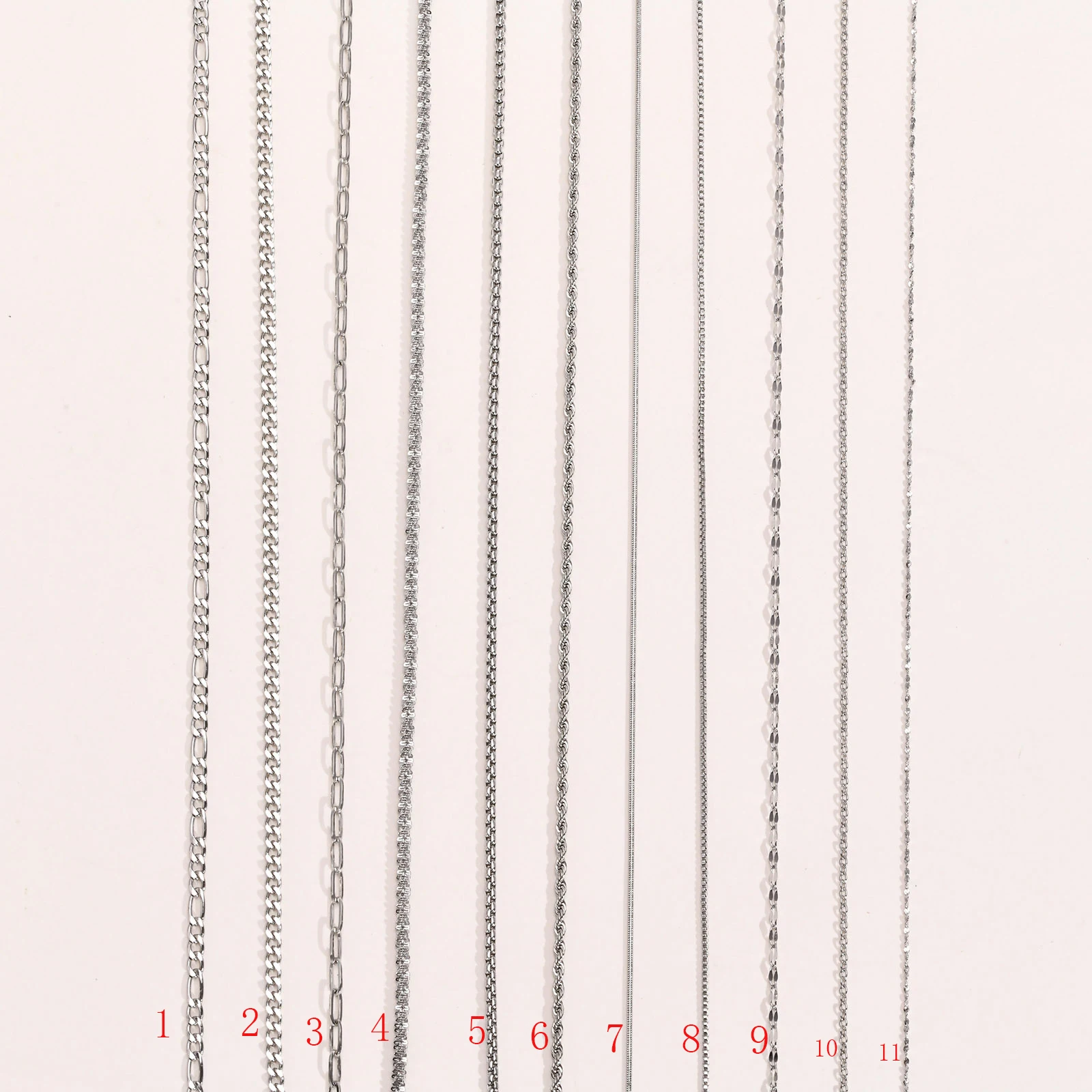 Waterproof Stainless Steel Small Thin Chain Necklaces 18k Gold Chain for DIY Necklace Jewelry