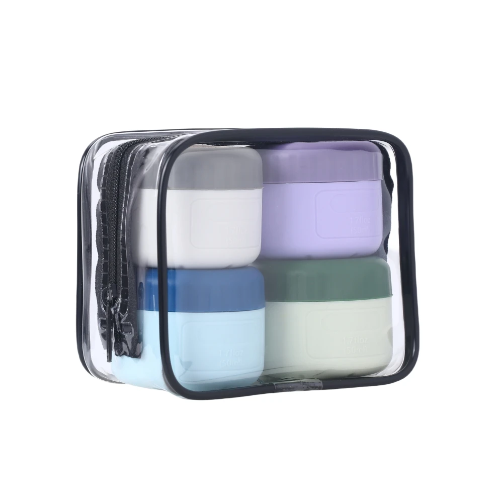 Clean And Hygienic 20Ml Reusable Cosmetics Face Cream Filling Container Storage Box Silicone Travel Bottle