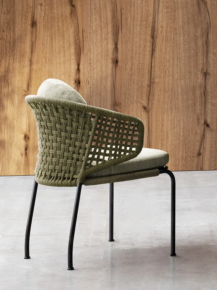 High End Restaurant Furniture Rattan Armrest Chair Exterior Arm Chairs