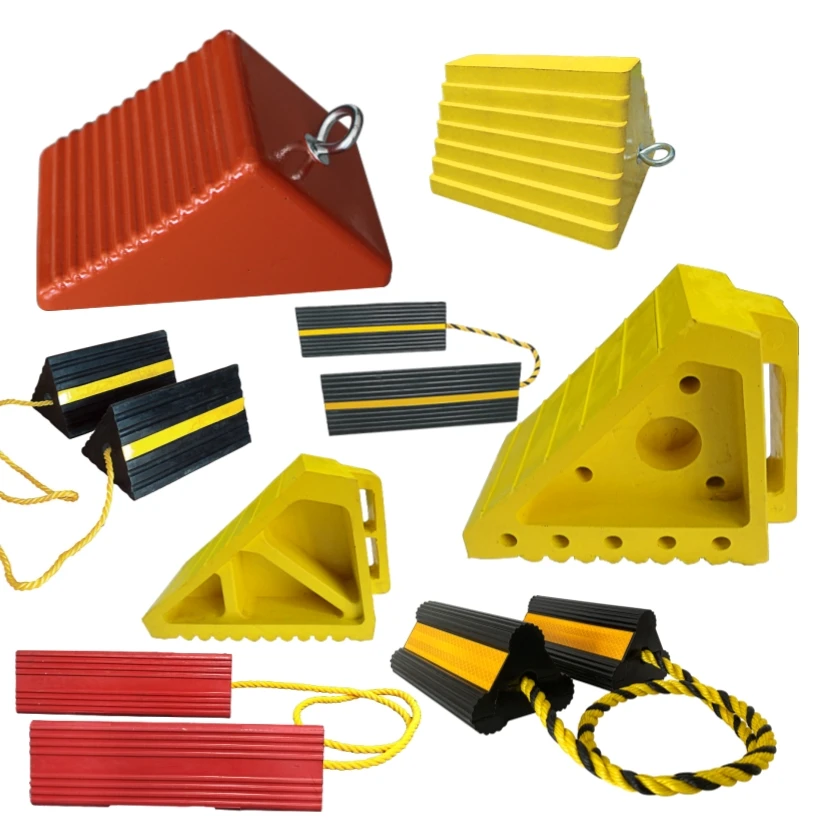 Hot Sale High-impact Plastic Wheel Chocks Heavy Duty Truck Portable Plastic Wheel Chock Tire Stopping for Car Safety