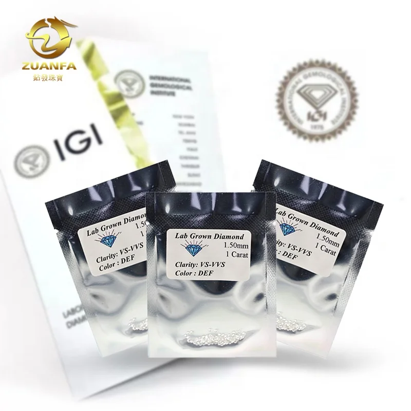 1.0mm to 3.0mm Diamond Lab Grown CVD Diamond VVS melee  DEF  hpht lab grown loose diamond