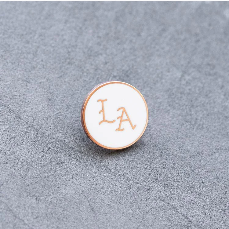custom letter hard enamel lapel pin metal badge pins
