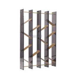 Library art furniture Perfectly Asymmetrical gold stainless steel Bookshelf