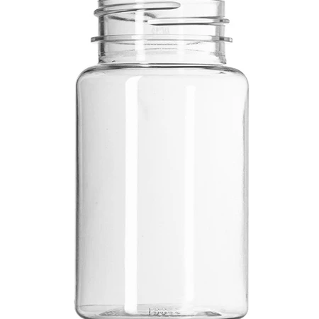100ml 3.3 oz PET Clear Plastic Wide Mouth Bottles Capsule Bottle 100ml with Child Resistant Lids For Pill Storage