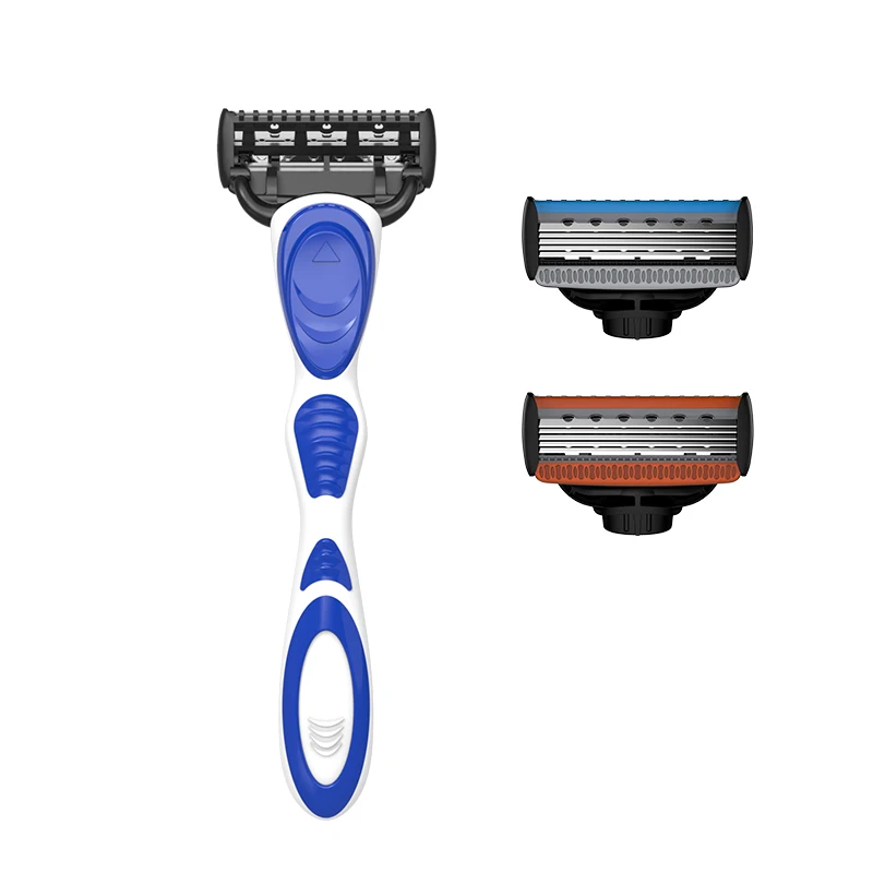 Low Price Plastic Handle Razor 5 Blade Shaving Razor Man Reusable Recycled Razor