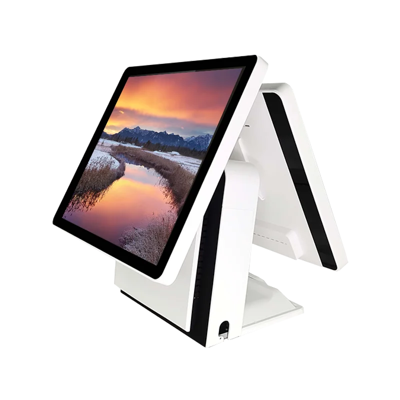 Yingdi POS system windows pos terminal with 58mm/ 80mm thermal receipt printer dual screen