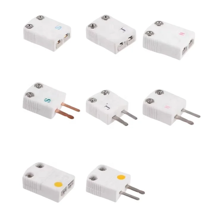 K Type Standard Ceramic Thermocouple Connector N E J T S R B type mini Thermocouple plug