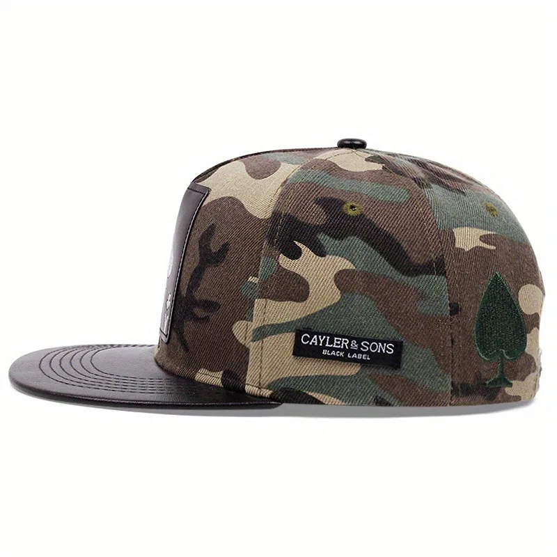 Customized Leopard Duckbill cap Men Women Sun Hat Poker Hip Hop Baseball Hat