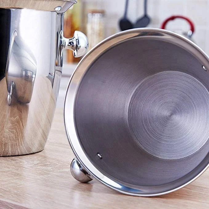 Изолированный 3L ведро для льда из нержавеющей стали с щипцы шампанское охладитель вина портативный контейнер для кубиков льда