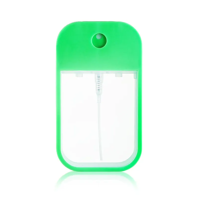 Portable Cell Phone Shaped 45Ml 45 Ml PETG Multi-Colors Keychain  Flat Mist Credit Card Spray Bottle with Silicone Case
