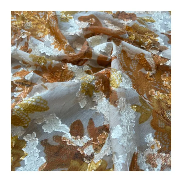 Unique Jacquard viscose blend fabric custom printed