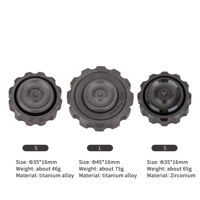 TiTo Titanium Zr Alloy Gear Finger Spinner EDC Fidget Hand Gyro Anti-Anxiety Toy Relieves Stress Adult Kids Toy