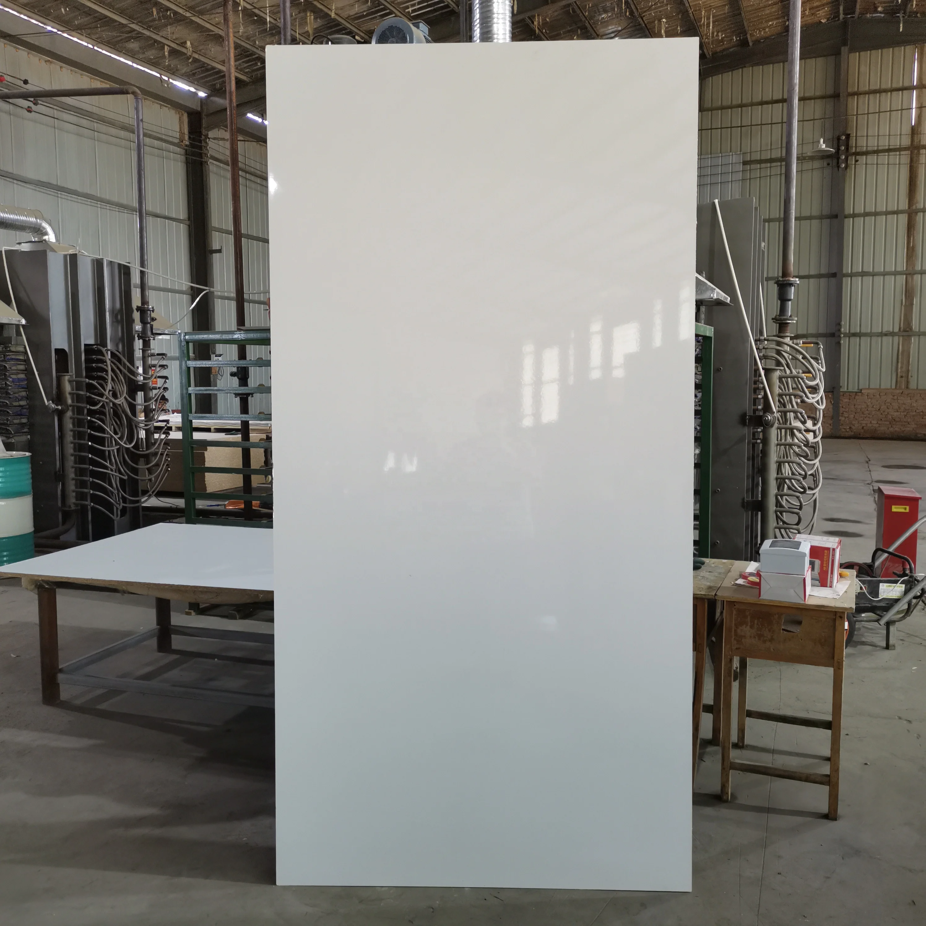 Custom  high glossy Titanium porcelain paper laminated engineered wood boards