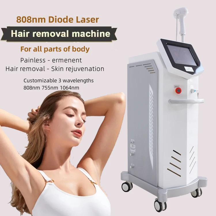 factory price Diode Laser Hair Removal Machine Oem Logo Medical Ce Portable Laser Hair Removal Epilator 808nm Diode Laser