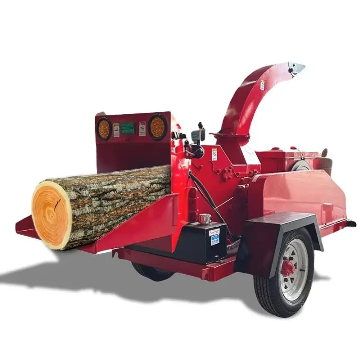 portable diesel engine wood grinder machine high quality 15hp wood chipper shredder