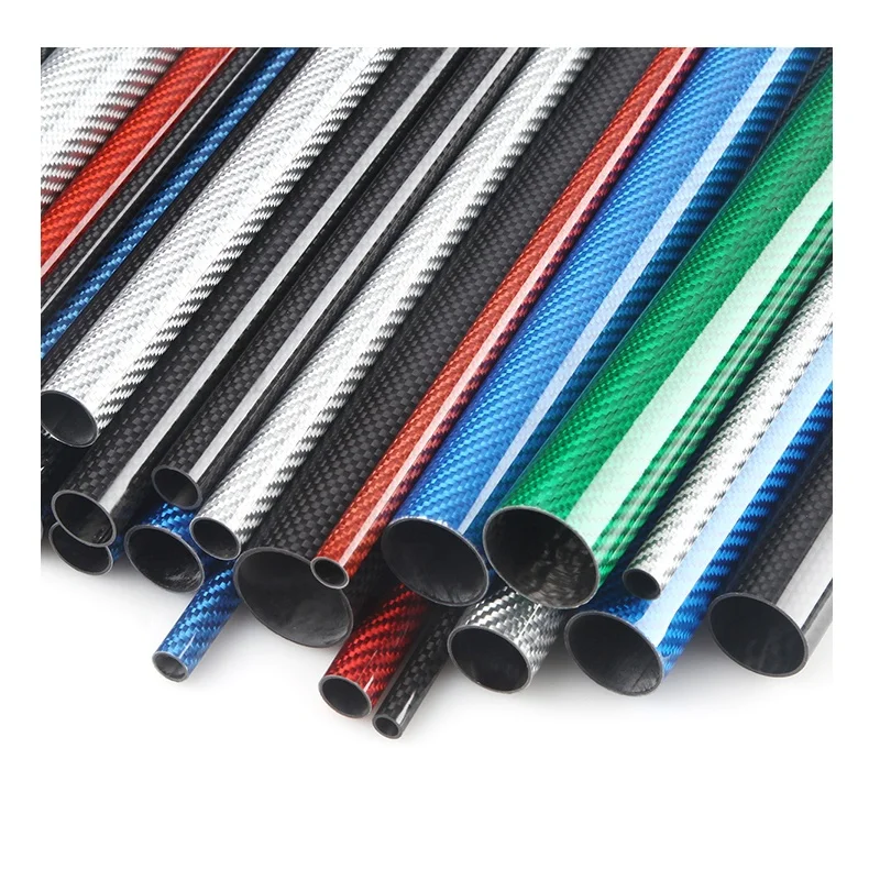 Whale stone High Quality Light Weight 100% 3k Glossy Matte Custom Size Carbon Fiber Tube Supports Customized Gold Wire Carbon Tu