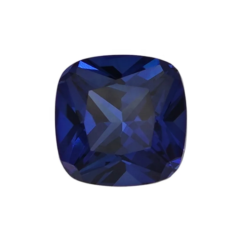 Niel gems stone prices 34# color synthetic corundum gem loose blue cushion cut stone sapphire gemstone