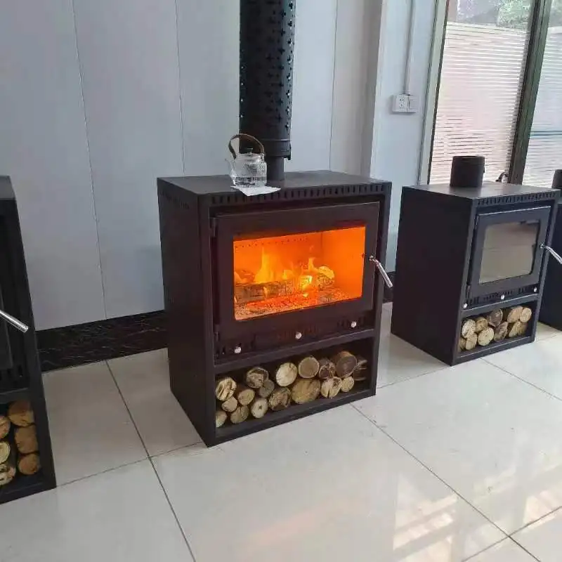 Low emission and roar of a real wood fire with freestanding wood burning stoves